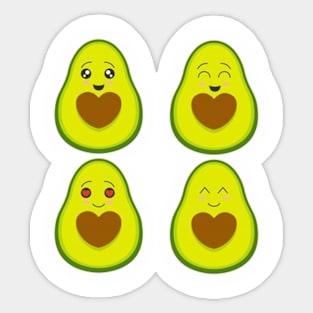 Happy Avocados Sticker
